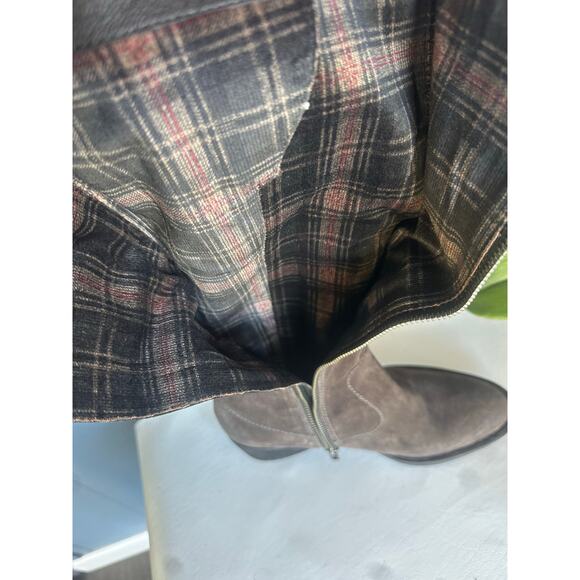 BORN Basil Grey Asphalto Distress Double Buckle Riding Western Look Boots Sz 6M - Picture 9 of 14